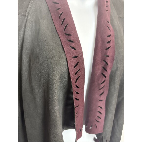 Jessica Simpson Womens Teegan Faux Suede Vest XL Renaissance Fair Steampunk Fall - Picture 2 of 9